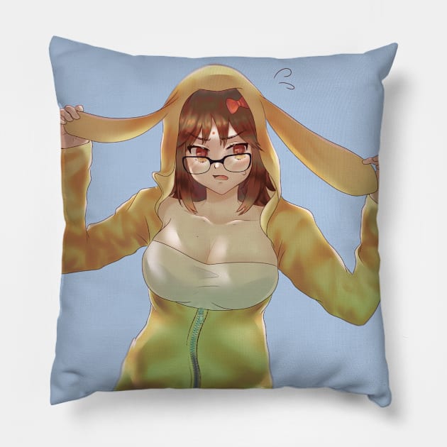 Bunny Sweatshirt Jinako Carigiri- Fate Series Pillow by Lilynee-