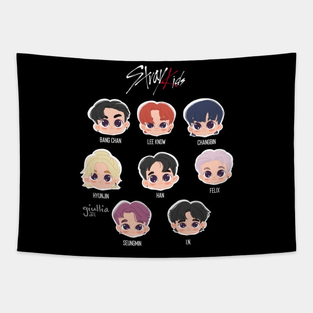 SKZ fanart Tapestry by Giullia - Yeppeunyeppeun Art