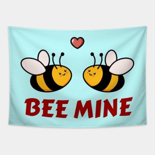 Bee Mine | Be Mine Bees Pun Tapestry