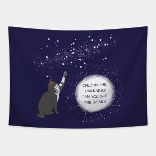 Only in the darkness can you see the stars. Tapestry
