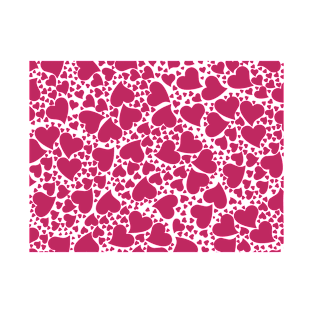 Valetines pattern hearts pink T-Shirt