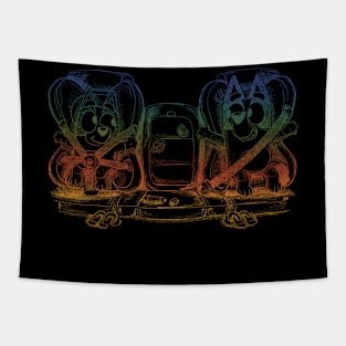 Retro Parking Spot Tapestry