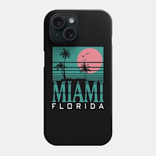 Miami Florida Palm Trees Beach Summer Surf Phone Case