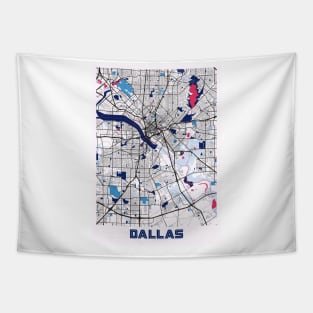 Dallas - United States MilkTea City Map Tapestry