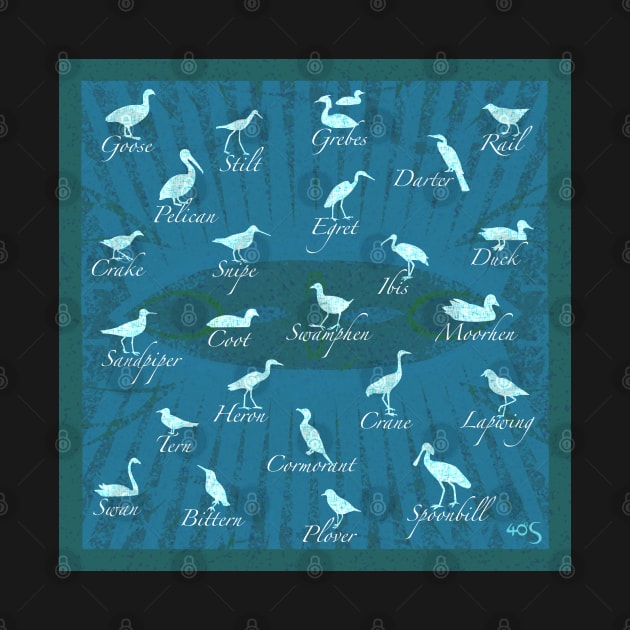 Shorebirds - Blue by 40degreesSouth