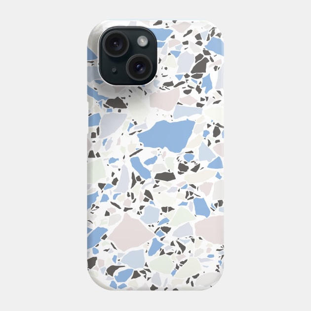 Terrazzo in Light Blue and Pastels Phone Case by matise