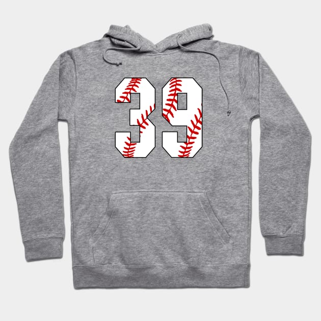 TeeCreations Baseball Number 39 #39 Baseball Shirt Jersey Favorite Player Biggest Fan Sticker