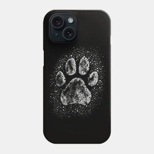 Cat or Dog Paw Print in Grunge style Pet Lover Phone Case