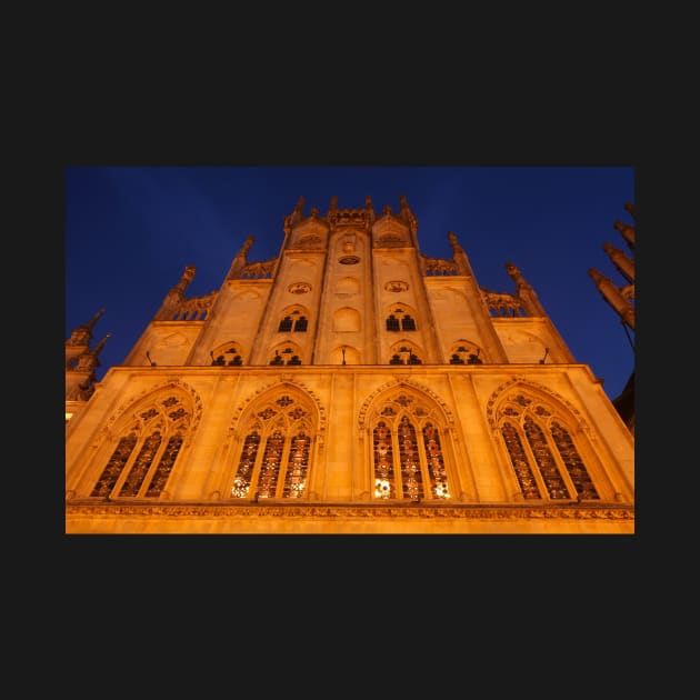 Town hall, dusk, evening, Munster, city, Westphalia by Kruegerfoto