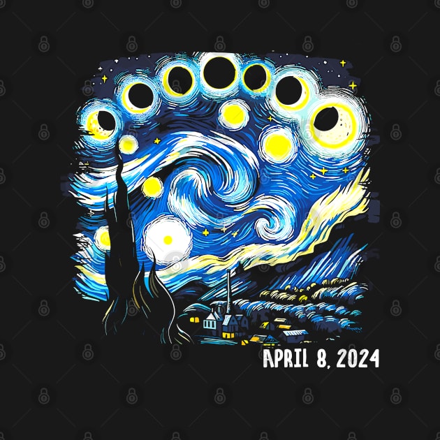 Van Gogh Total Solar Eclipse April 8th 2024 by lunacreat