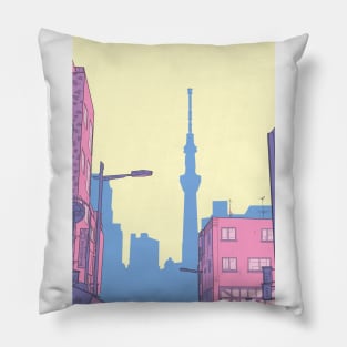 tokyo skyline Pillow