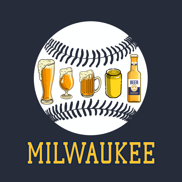 Vintage Milwaukee Baseball Brewery And Beers For Game Day by justiceberate