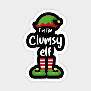 I'm The Clumsy Elf Family Matching Christmas Pajama Gifts Magnet