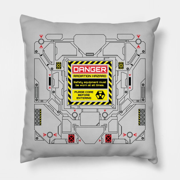 DANGER Pillow by DCLawrenceUK