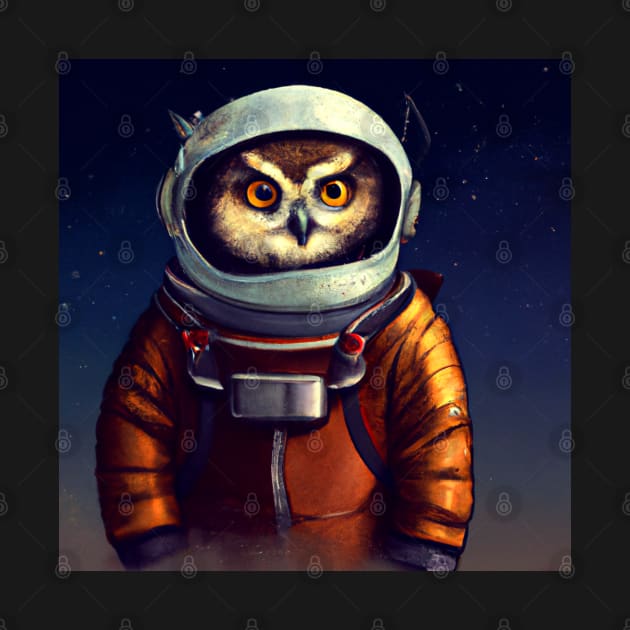 Astronaut Owl In Space by SamCreations