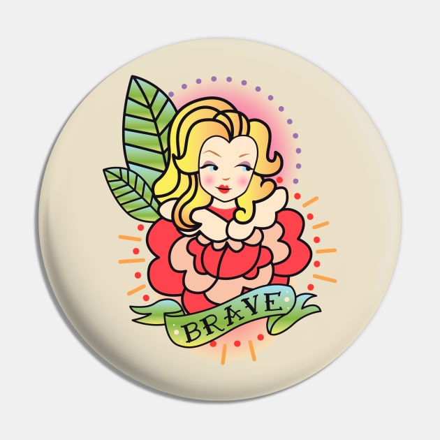 Adora Brave Tattoo Pin by LADYLOVE