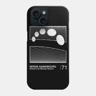 Serge Gainsbourg / Retro Minimalist Graphic Artwork Design Phone Case