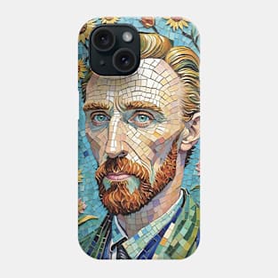 Sunflowers Mosaic: Van Gogh Inspired Portrait Phone Case
