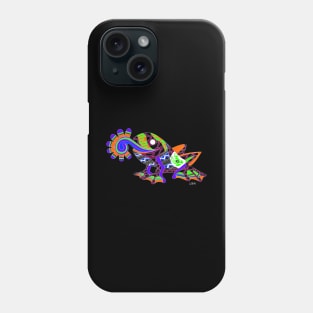leap and crazy frog ecopop in totonac mexican patterns of joy Phone Case