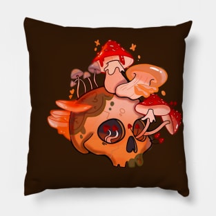 Mushroom Skull Pillow