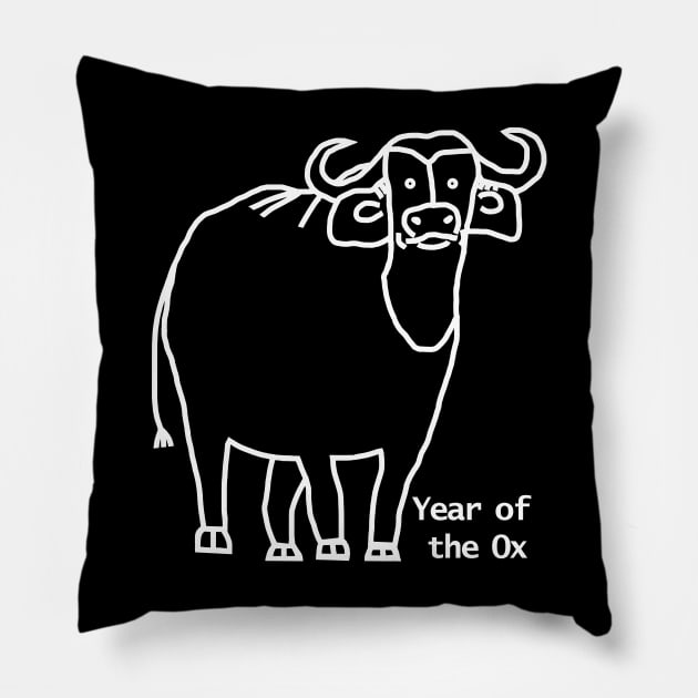 Year of the Ox Ghost Pillow by ellenhenryart