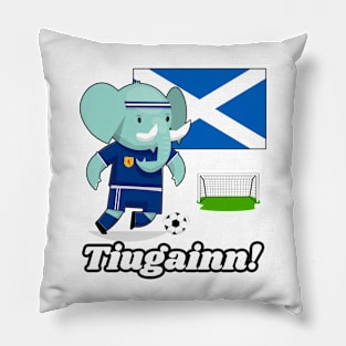 ⚽ Scotland Football, Elephant Scores Goal, Tiugainn! Team Spirit Pillow