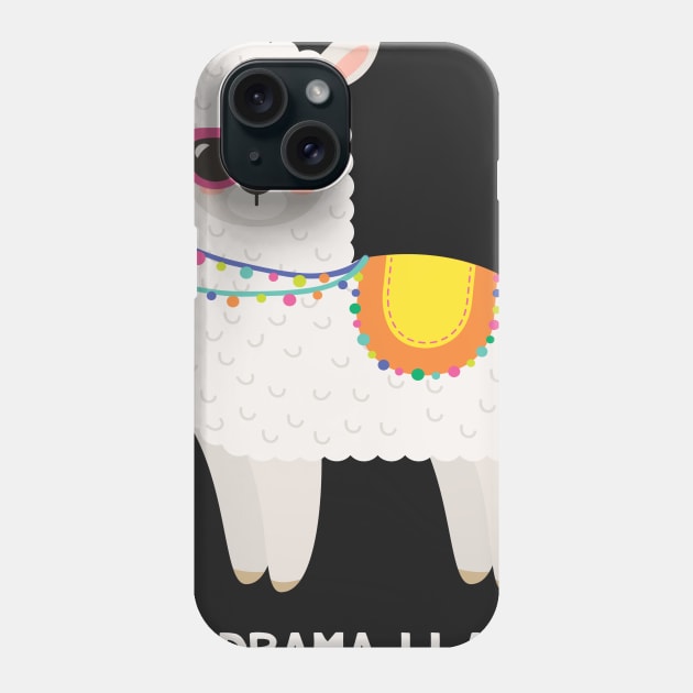 No Drama Llama - Funny Saying Llama Phone Case by kdpdesigns