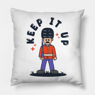 cute british soldier cartoon Pillow