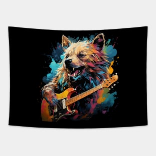 Hyena Playing Guitar Tapestry