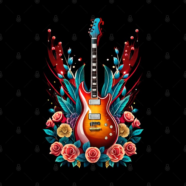 Electric guitar splash blood 32 by Dandeliontattoo