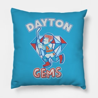 Defunct Dayton Gems Hockey Team Pillow