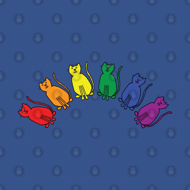 Pride Cats Rainbow by ellenhenryart