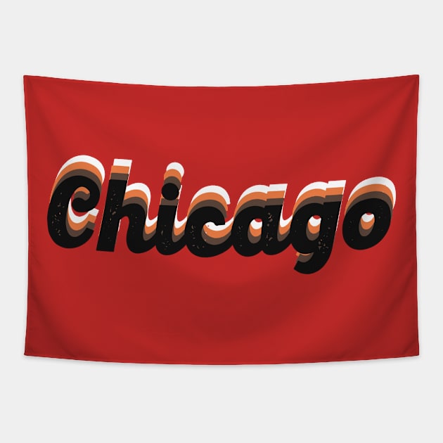 Chicago City Retro Tapestry by Magnet By Nature