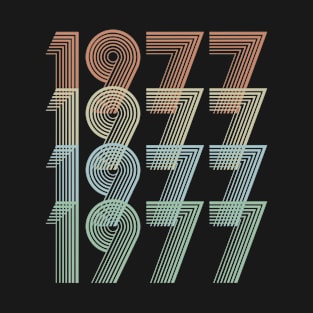 Vintage 1977 42nd Birthday Gift idea Men Women T-Shirt