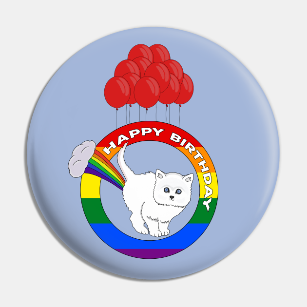 Happy Birthday - Funny Cat Fart Rainbow - Greeting Birthday Fun Cat Fart Rainbow - Pin | TeePublic Happy Birthday - Funny Cat Fart Rainbow - Greeting Birthday Fun Cat Fart Rainbow - Pin | TeePublic