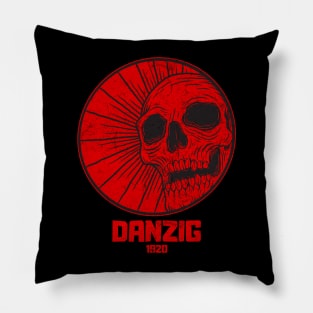 skull red danzig vintage vibes Pillow