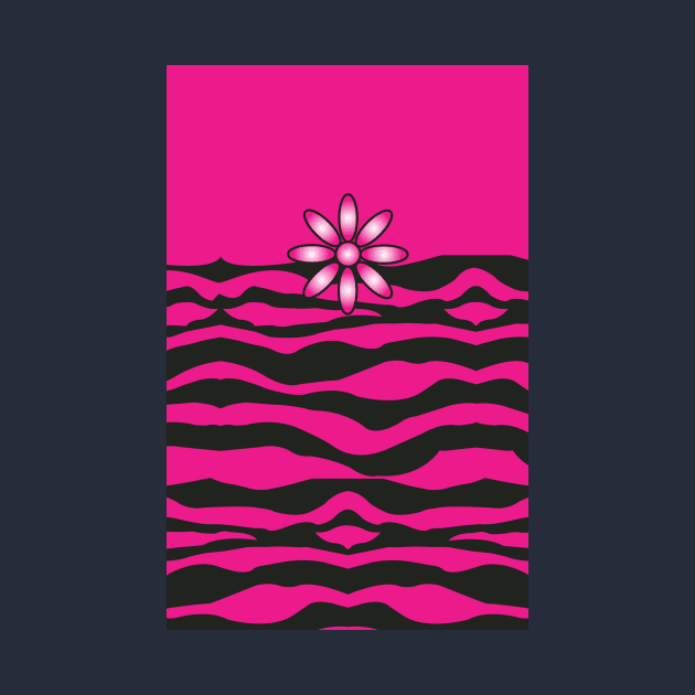 The Katy Phone / Black & Fuchsia Fantasy Zebra by srwdesign