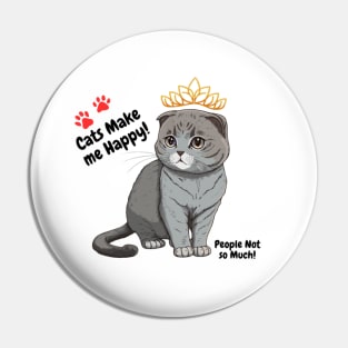 Cats Make Me Happy Pin