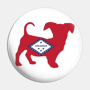 Chiweenie Dog Lover Arkansas Flag Pin