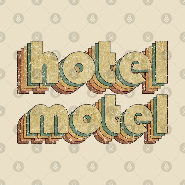 Hotel Motel // Vintage Rainbow Typography Style // 70s by JULIAN AKBAR PROJECT