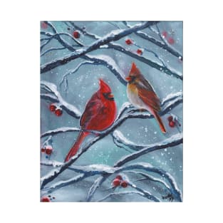magical night cardinals by Renee L. Lavoie T-Shirt