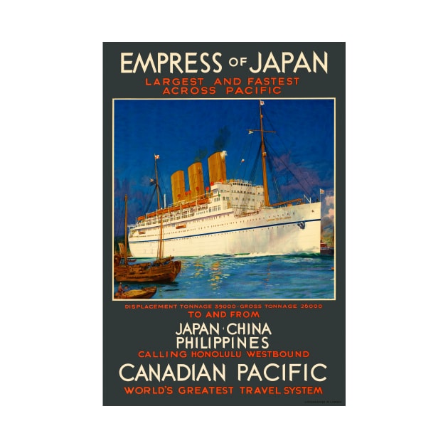 Empress of Japan Canada Vintage Poster 1930 by vintagetreasure