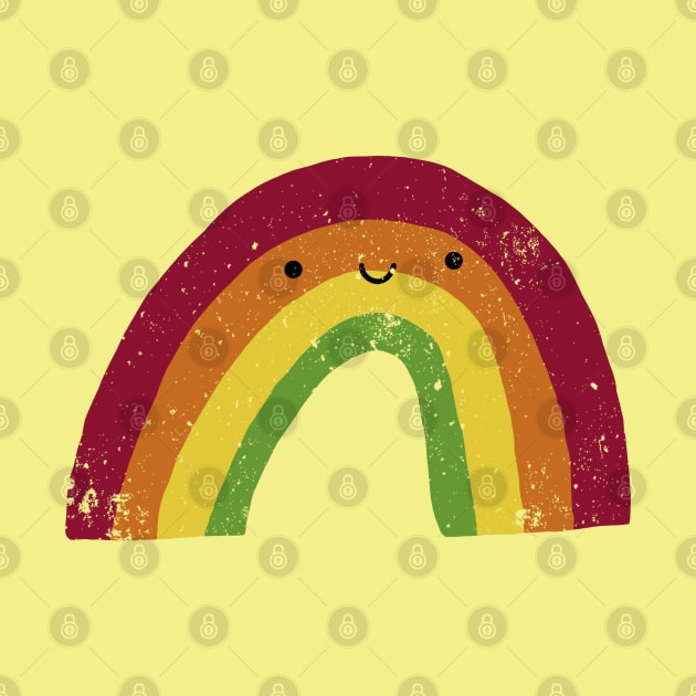 Happy Little Rainbow (retro) by designminds1