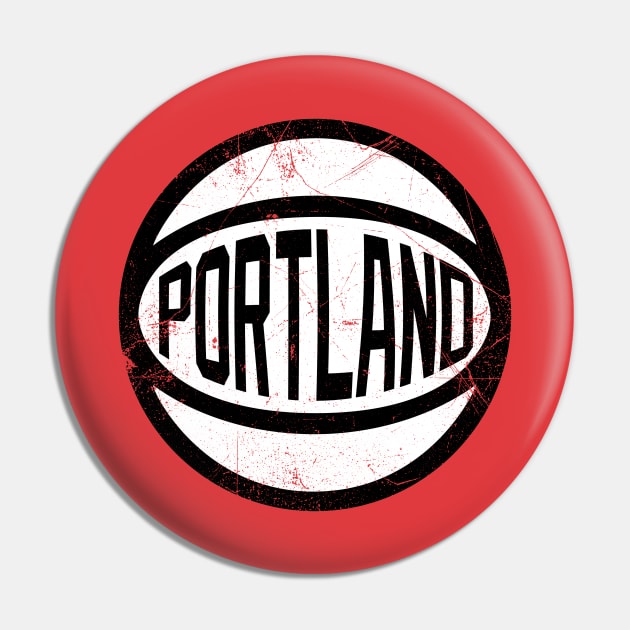 Portland Retro Ball - Red Pin by KFig21