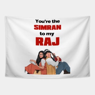 DDLJ , RAJ and SIMRAN, DDLJ , Bollywood, India movie, Desi, Valentines Tapestry