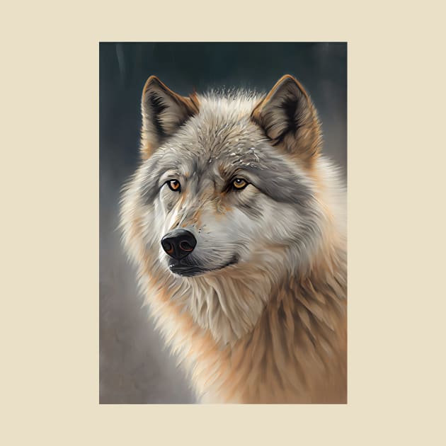 Arctic Gray Wolf - Oil paint by ABART BY ALEXST 