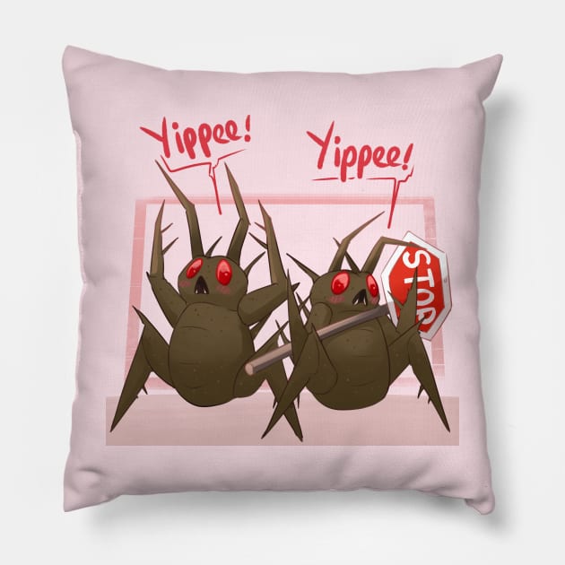 YIPPEE HOARDER BUG Pillow by Oh My Martyn