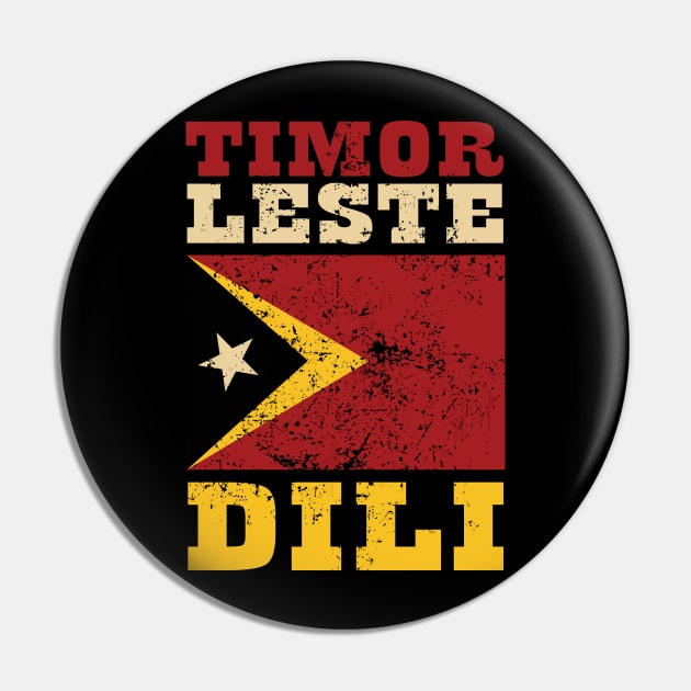 Flag of Timor Leste Pin by KewaleeTee