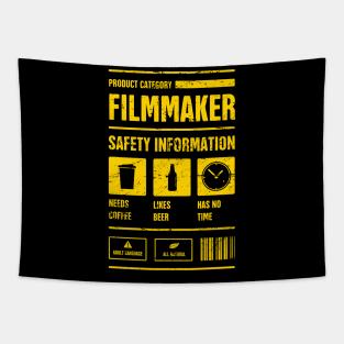 Funny Filmmaker Safety Information Tapestry