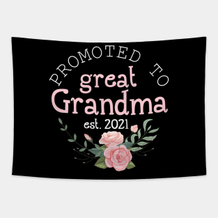 Promoted To Grandma Est 2021 Time Grandma Tapestry